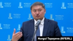 Ғылым және жоғарғы білім министрі Саясат Нұрбек. Астана, 17 мамыр 2023 жыл.