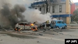 Наслідки обстрілу в центрі Бєлгорода, 30 грудня 2023 року