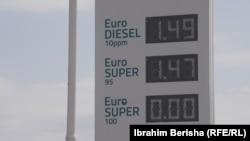 Cene naftnih derivata na benzinskoj pumpi na Kosovu.