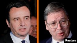 Kосовскиот премиер Албин Курти и српскиот претседател Александар Вучиќ