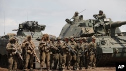 NATO-ova vježba litvanskih i njemačkih vojnika "Griffin Storm 2023" u Pabradeu, oko 60 km sjeverno od glavnog grada Vilniusa, Litvanija, 26. juna 2023.