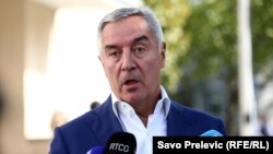 Црна Гора - Црногорскиот претседател Мило Ѓукановиќ во Подгорица, 23 октомври 2022 година.