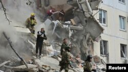 Фото з місця обвалу під’їзду у Бєлгороді, 12 травня 2024 року