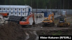 Полигон у станции Шиес в Архангельской области