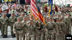 Військові армії США під час військового параду в День Незалежності України. Київ, 24 серпня 2017 року