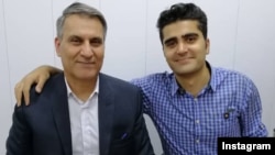 پویا بختیاری و پدرش، منوچهر بختیاری