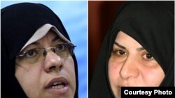 فاطمه آجرلو (چپ) و مرضیه وحید دستجردی،‌دو تن از وزرای زن پیشنهادی محمود احمدی‌نژاد