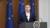 Premierul moldovean Dorin Recean într-o conferință de presă din 3 aprilie, 2024, la Chișinău