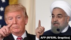 Президент США Дональд Трамп (л) та його іранський колега Хасан Роугані, комбіноване фото