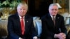 Американскиот претседател Доналд Трамп и неговиот специјален претставник за Украина Кит Келог, 20 февруари 2017 година.