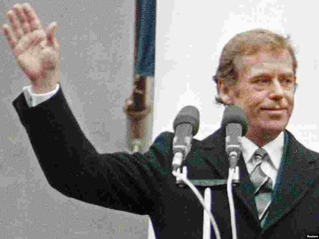 Вацлав Гавел, новообраний президент Чехословаччини, 29 грудня 1989 року