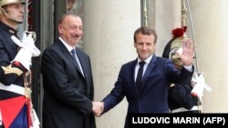 Ադրբեջանի և Ֆրանսիայի նախագահներ Իլհամ Ալիևն ու Էմանյուել Մակրոնը, արխիվ