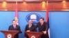 Premijeri Srbije i RS Ivica Dačić i Aleksandar Džombić uz predsjednika RS Milorada Dodika u Banjaluci 2. oktobra 2012. godine