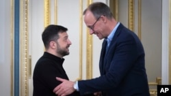 ვოლოდიმირ ზელენსკი და ფრიდრიხ მერცი. კიევი, 9 დეკემბერი, 2024.