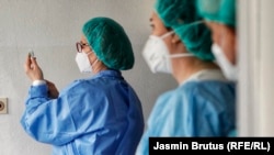 Vakcinacija medicinskih radnika u Općoj bolnici u Sarajevu, mart, 2021. 
