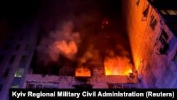 Наслідки влучання дрона по багатоповерхівці на Київщині, 24 січня 2025 року