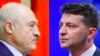 Зліва направо: президент Білорусі Олександр Лукашенко і президент України Володимир Зеленський (комбіноване фото)
