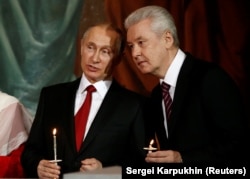Президент Росії Володимир Путін і мер Москви Сергій Собянін