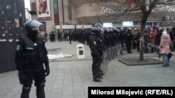 Policija na protestu "Pravda za Davida", arhivska fotografija