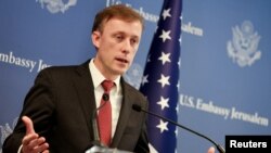 Радник Білого дому з національної безпеки Джейк Салліван на пресконференції в Тель-Авіві, 15 грудня 2023 року