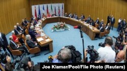 نشست وزیران خارجه ایران و ۵+۱ در ۱۴ ژوئیه ۲۰۱۵ برای امضای توافق هسته‌ای (برجام)