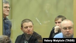 Участники банды (слева направо): Николай Цапок, Вячеслав Цеповяз, Владимир Алексеев и Владимир Запорожец