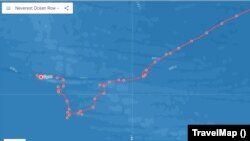 Следата на лодката криволичи много повече през последните 2 седмици