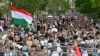 Demonstracije u centru Budimpešte 6. 4. 2024.