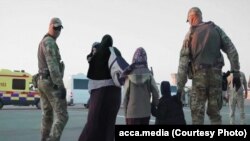 "Жусан" операциясынын алкагында Сириядан кайтып келе жаткан казакстандыктар. 2019-жыл.