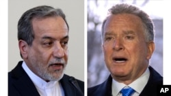 Ministri i Jashtëm iranian, Abbas Araqchi (majtas) dhe i dërguari i posaçëm i SHBA-së, Steve Witkoff, do të takohen në Romë më 23 maj 2025, për rundin e pestë të bisedimeve mbi programin bërthamor të Teheranit.