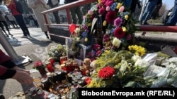 Protest u Skoplju zbog saobraćajne nesreće u kojoj je poginula 22-godišnja studentica iz Negotina, Frosina Kulakova, januar 2015.