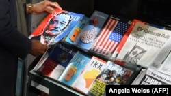 A "misinformation" newsstand in Manhattan that aimed to educate consumers about the dangers of fake news. (file photo)