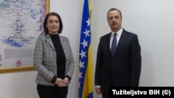 Bh. tužiteljica Gordana Tadić i ukrajinski ambasador Vasilj Kirilič, Sarajevo (26. januar)